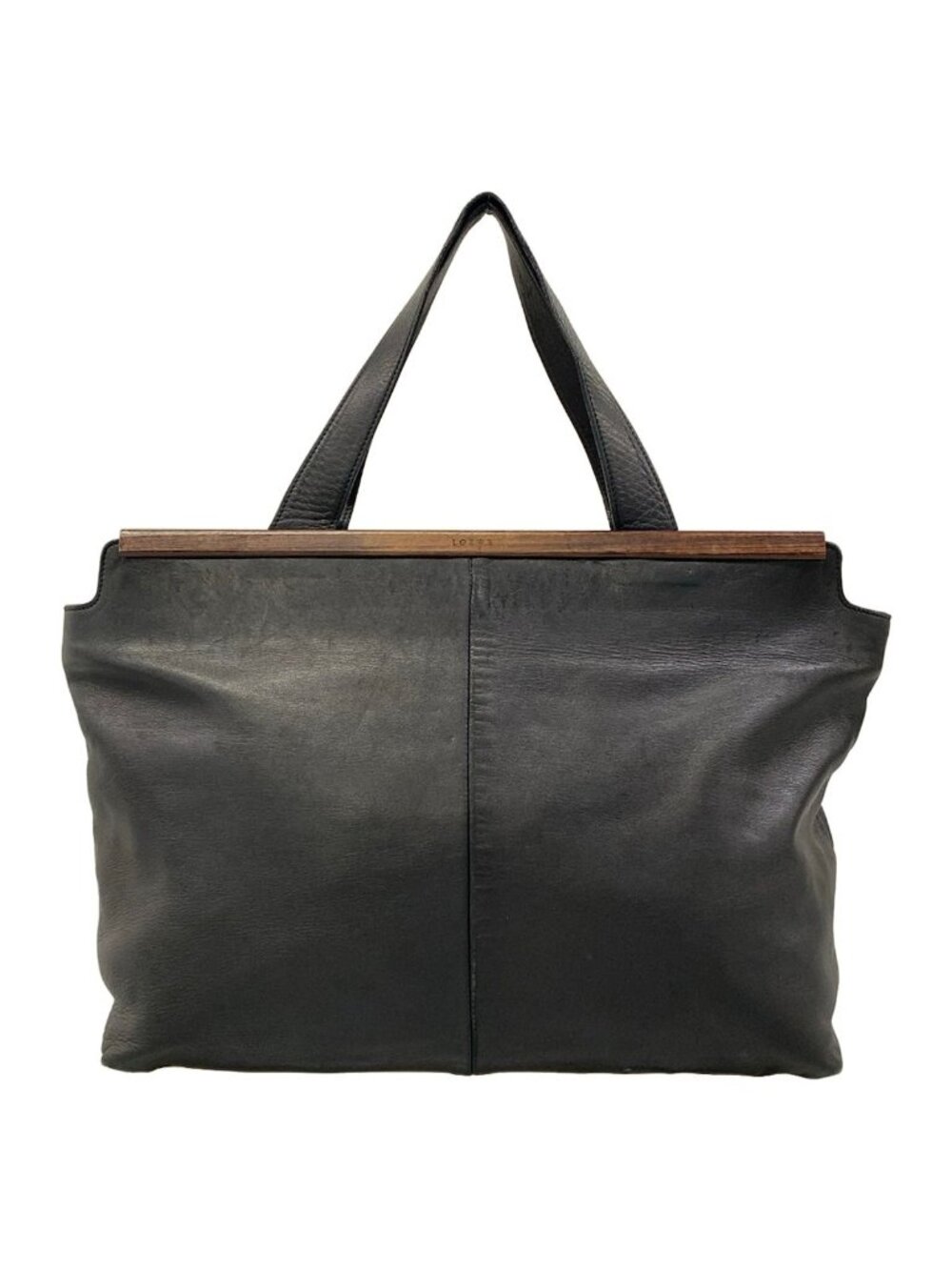 Loewe Handbag Black Dark Brown Leather